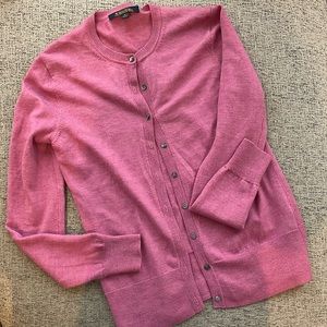 Brooks Brothers Merino Wool Pink Cardigan